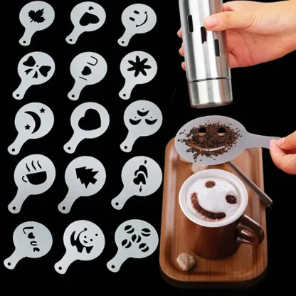 16pcs Set de formes design pour cappuccino